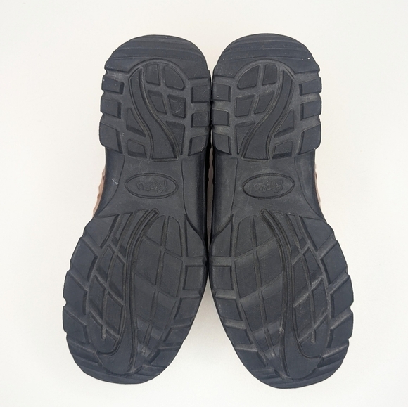 Roper Performance tan brown leather slip on clogs loafers ostrich womens sz 6.5 - Picture 8 of 10